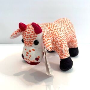 Westland Cow Parade Smooch Orange Bull 8” Plush Soft Toy Stuffed Animal